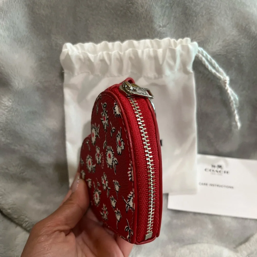 COACH leather Coin Purse and key holder or bag charm - Picture 6 of 7